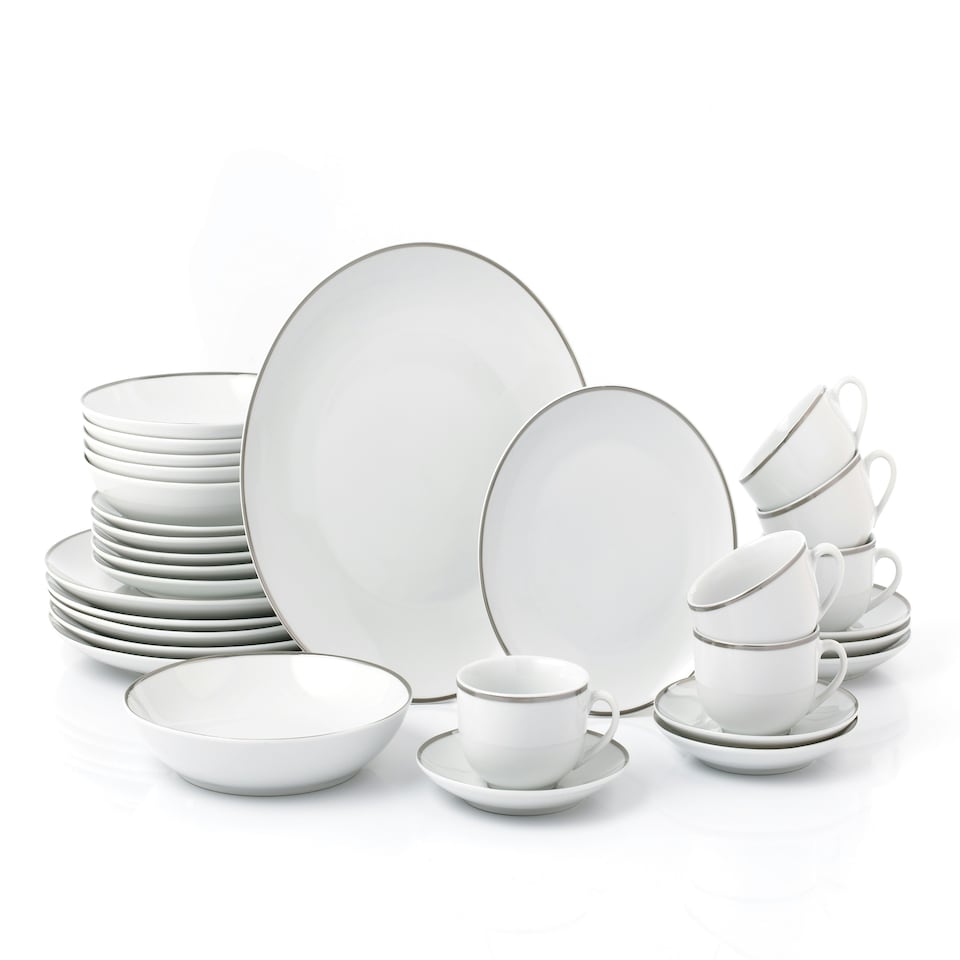 image 1 of 30pc Platinum Band Dinner Set