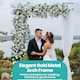image 7 of Rectangle Arch Backdrop Stand with Base Garden Arbors - 150x200cm