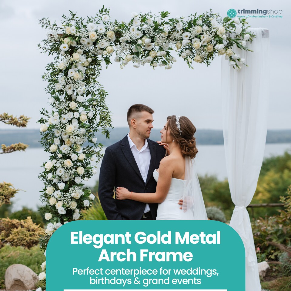 image 1 of Rectangle Arch Backdrop Stand with Base Garden Arbors - 150x200cm