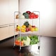 image 2 of Franco 3 Tier Chrome Kitchen Storage Cart Silver
