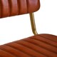 image 2 of Interiors by Premier Tan Leather Bar Chair With Gold Finish Frame Brown