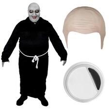 Black Bald Festering Uncle Costume | Black | S
