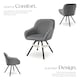 image 3 of Lounge Armchair Living Room Accent Chair 360 Swivel Slim Steel Legs Velvet Fabric | Grey | grey | 4