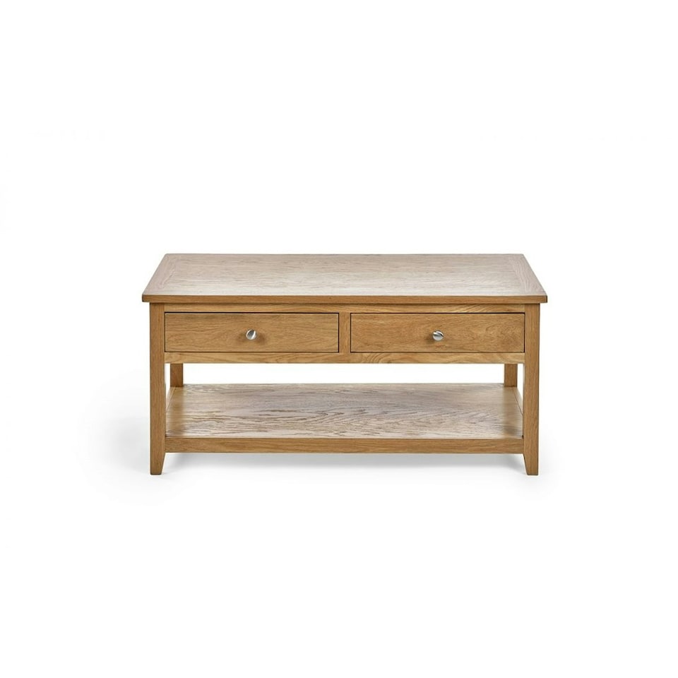 image 1 of Classic Coffee Table with 2 Drawers Brown