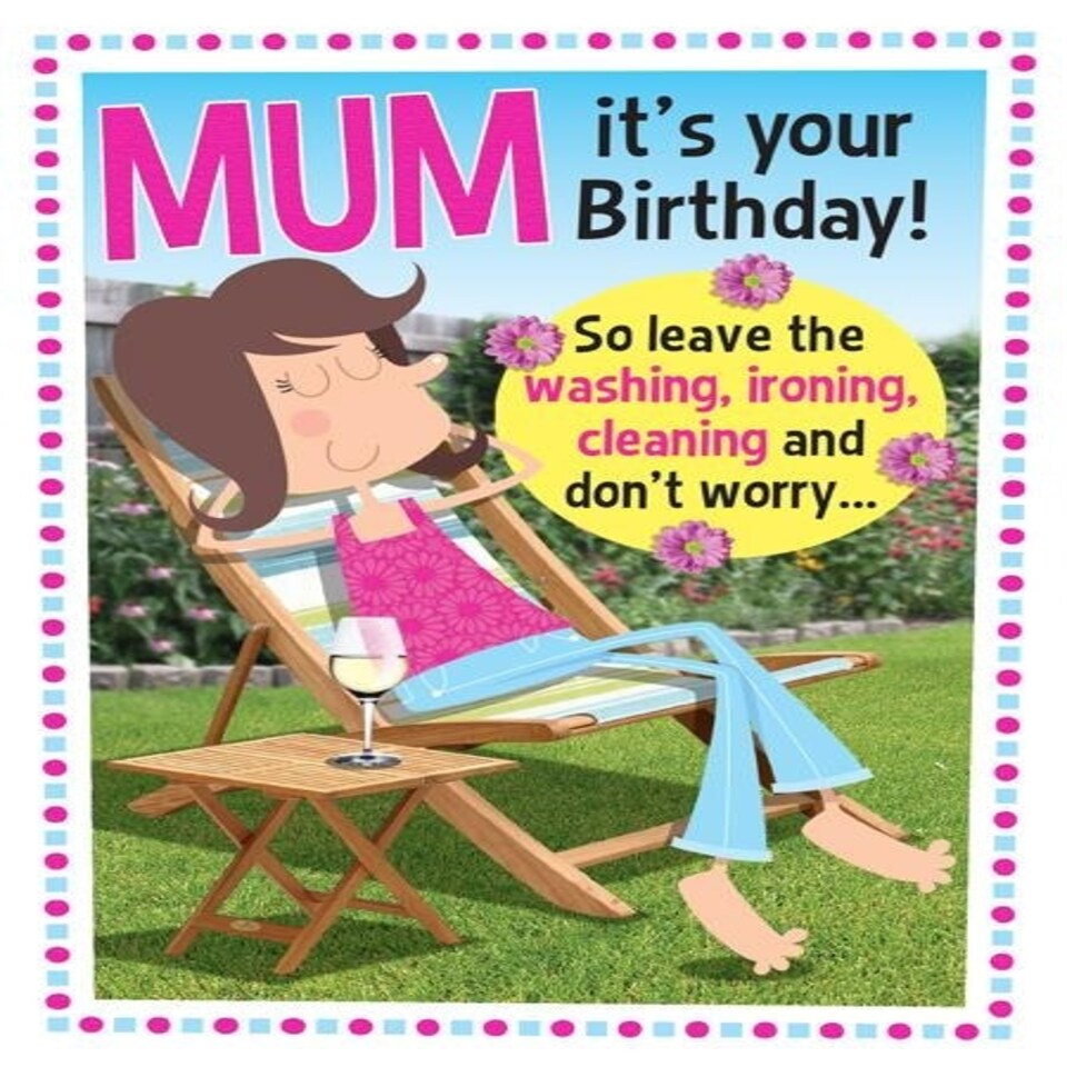 Words 'n' Wishes Traditional Happy Birthday MUM Humourous Funny Greeting Card