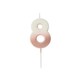 image 2 of Rose Gold Ombre Number '8' Celebration Candle
