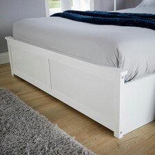 Malmo Lift-Up Storage Ottoman Chest Box White