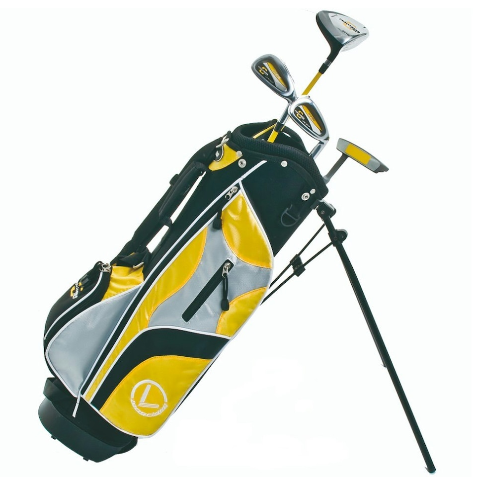 image 1 of Longridge Challenger Golf Club Stand Bag Set - Black/Yellow/Mint - One Size