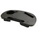 image 3 of Black Plastic Cupholder Side Tray for Garden Gravity Chairs