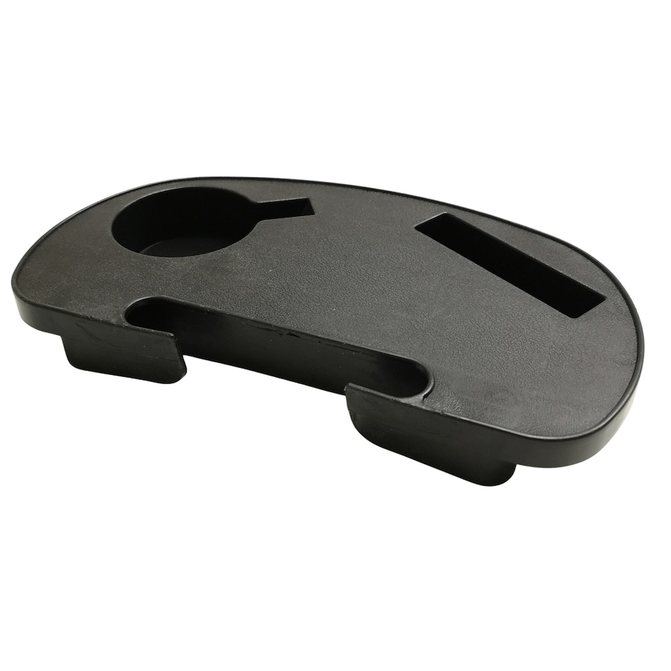 image 1 of Black Plastic Cupholder Side Tray for Garden Gravity Chairs