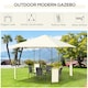 image 3 of Outsunny 3 x 3 Meters Patio Garden Metal Gazebo Marquee Steel Frame with Canopy Awning Tent Water Resistant Cream