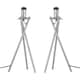 image 1 of Set of 2 Chrome Tripod Table Lamps Base Only | Chrome | Medium | 2