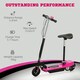 image 3 of HOMCOM Folding Ride on Powered Scooter w/ Warning Bell for Age 6-14 Years, Pink