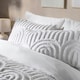 image 2 of OHS Ultra Soft Tufted Arches Duvet Cover Set White | King