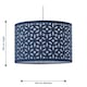 image 7 of Navy Blue Laser Cut 25cm Pendant Lightshade Blue