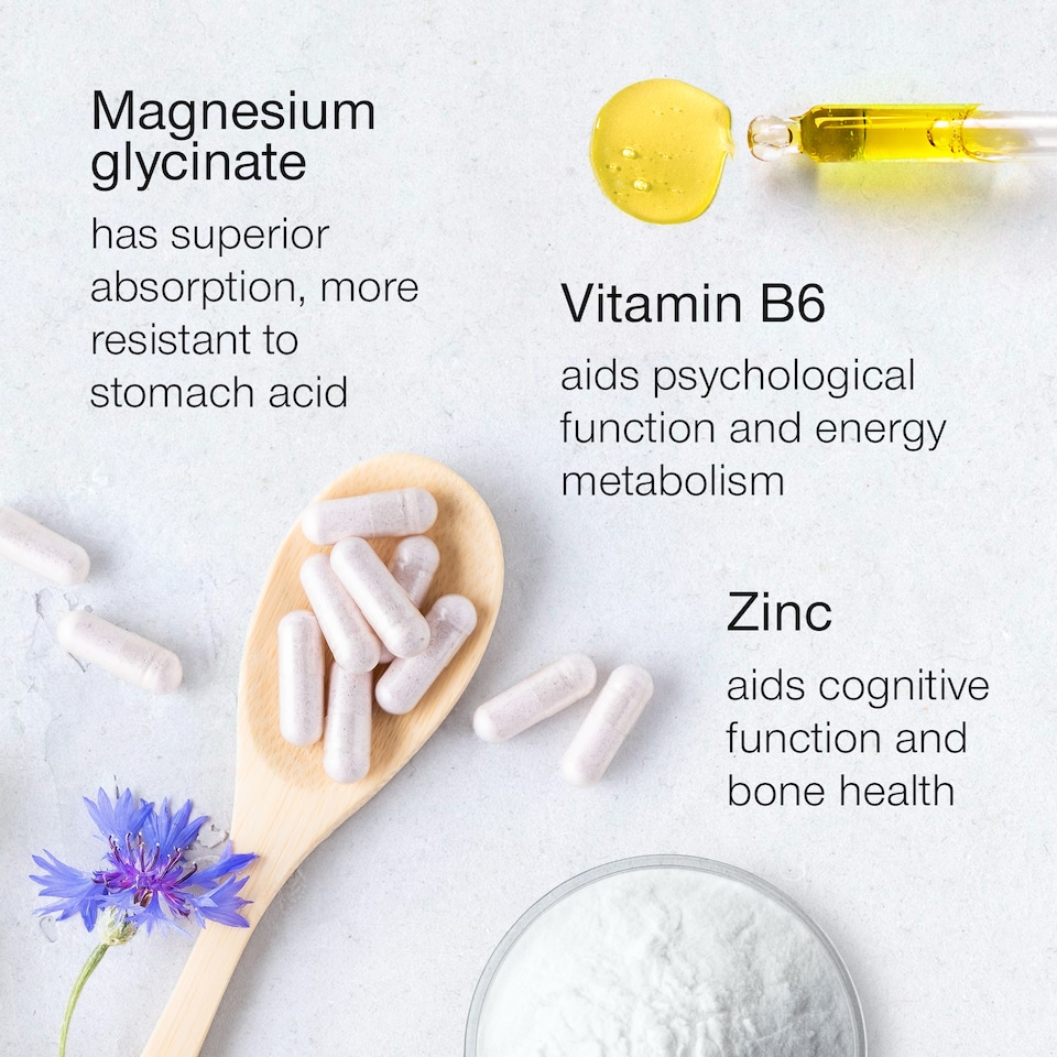 image 1 of SuperSelf Magnesium Glycinate 1500mg with Zinc & Vitamin B6 120 Capsules