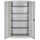 image 6 of Filing Cabinet Set of 2 - 5 height-adjustable shelves, lockable doors Grey