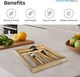 image 4 of MantraRaj Bamboo Expandable Wooden Cutlery Tray Holder Kitchen Drawer Organiser
