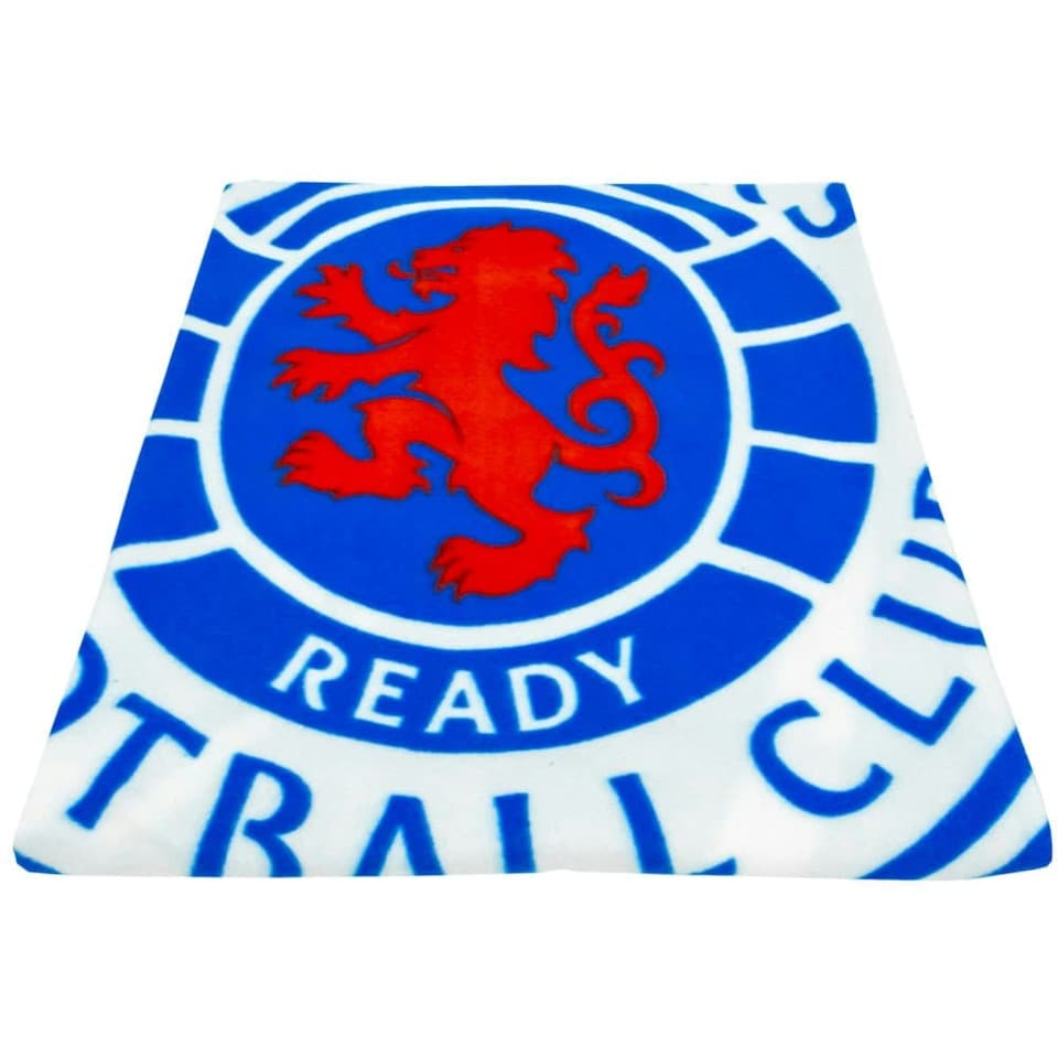 image 1 of Rangers FC Pulse Fleece Blanket - Blue/Red/White - 150cm x 125cm