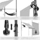 image 5 of Awning with hand crank - pressure fitted , height adjustable | Grey | light grey | 150 x 180 cm | 1