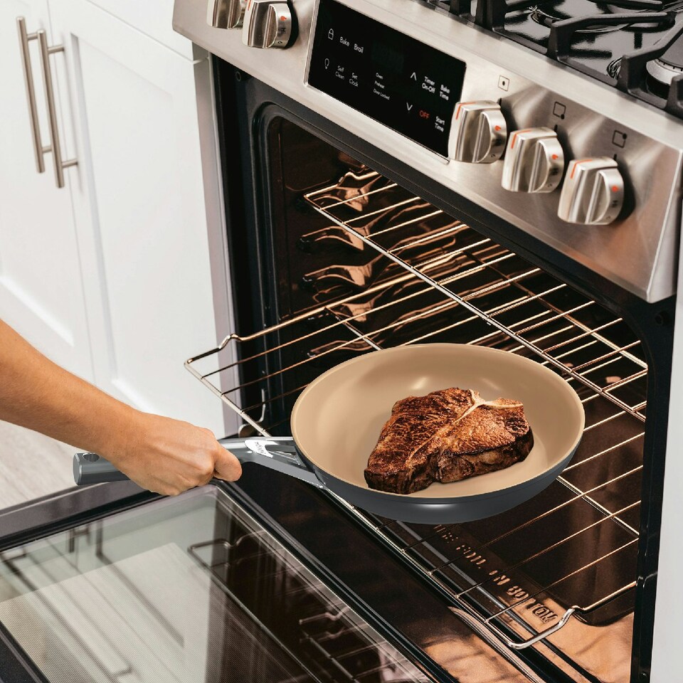 image 1 of Ninja Extended Life Ceramic 5 Piece Frying Pan and Saucepan Set CW95000UK