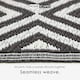 image 3 of Homescapes Outdoor Rug Luxury Waterproof Reversible, For Garden, Geometric | Black | Black and White