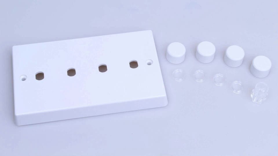 Varilight 4-Gang Matrix Kit For Rotary Dimmers (Twin Plate) | Multi