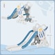 image 7 of AIYAPLAY Baby Slide Freestanding Slide for Kids 1.5-3 Years Space Theme, Blue