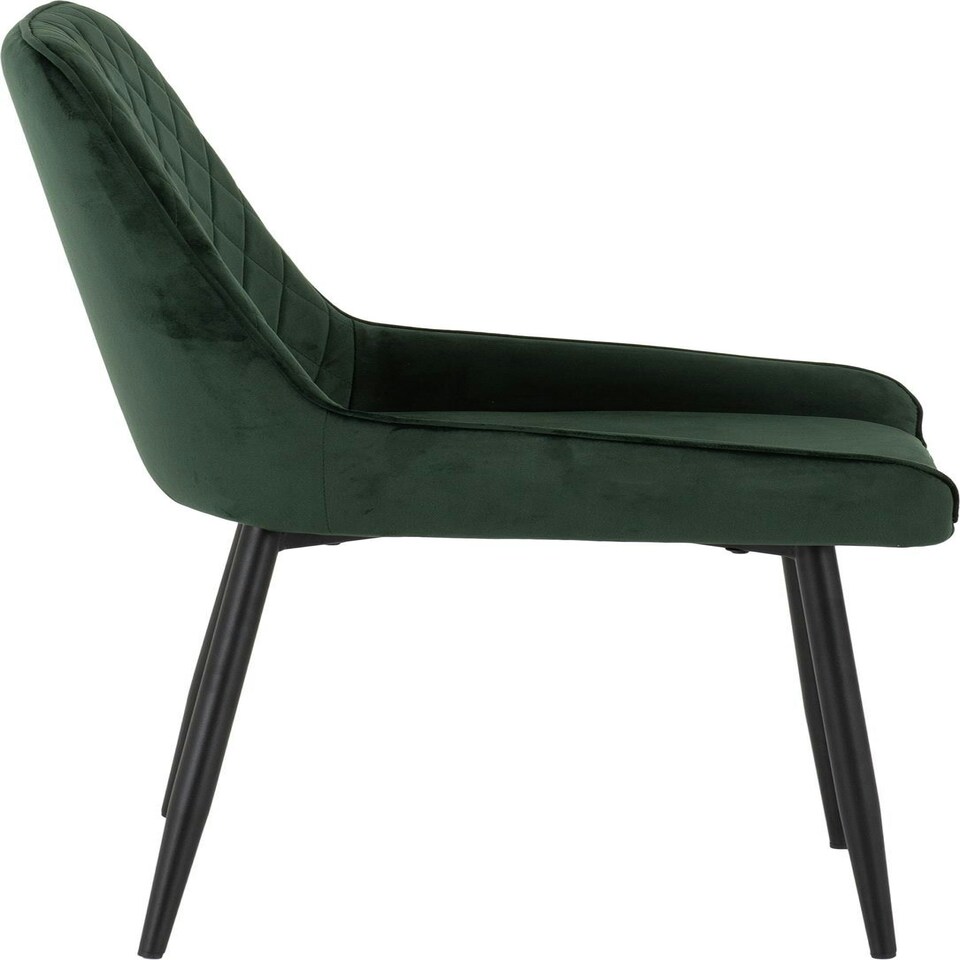 image 1 of Quebec Straight Edge Dining Set with 4 Avery Chairs Green | Emerald Green