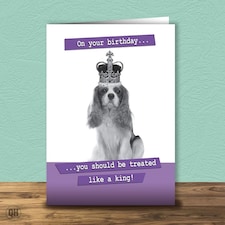 On Your Birthday You Should Be Treated Like A King Birthday Card