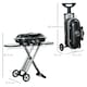 image 7 of Outsunny Foldable 2 Burner Gas BBQ Grill Trolley w/ Side Shelves Storage Pocket