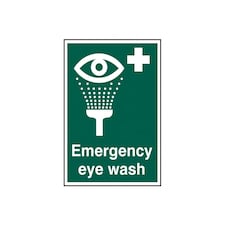 Scan Emergency Eye Wash - Pvc Sign 200 X 300mm - Multi Colour - 200 x 300mm