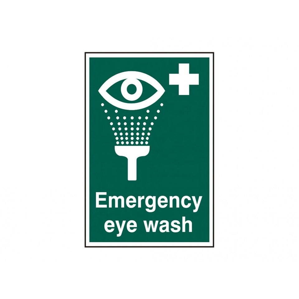 Scan Emergency Eye Wash - Pvc Sign 200 X 300mm - Multi Colour - 200 x 300mm