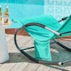 image 9 of SoBuy OGS28-TB,Outdoor Garden Rocking Sun Lounger Recliner