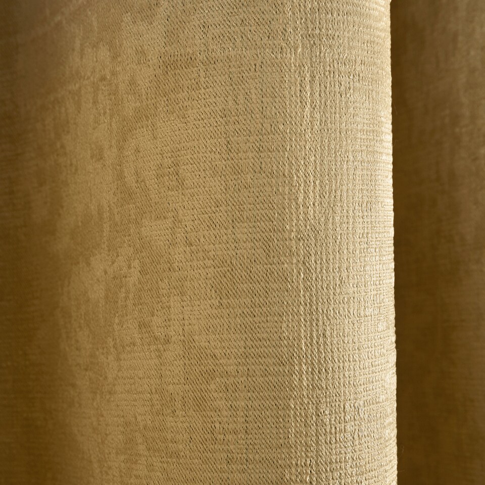 image 1 of Fusion Strata Eyelet Curtains Ochre