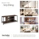image 7 of TV Stand - lowboard cabinet with 4 compartments, adjustable shelf | Brown | Industrial wood dark, rustic | 110 x 40 x 50,50 cm | 1