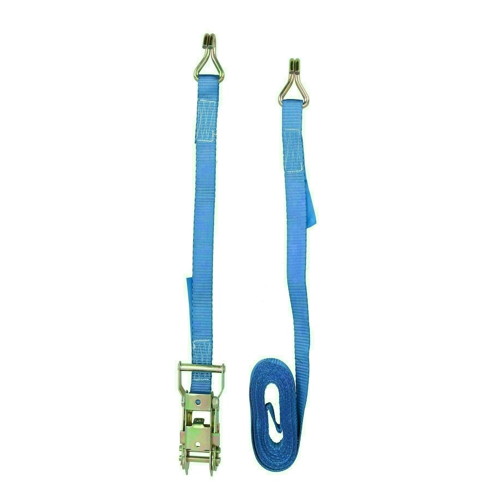 image 1 of 2 x 4 Metre x 25mm Heavy Duty ratchet Strap Tie Down Lashing Straps 0.4 Ton