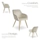 image 3 of Chair Marilyn with Velvet Cover, Gold Steel Legs and Plush Padding | Cream | cream/gold | One Size | 1
