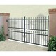 image 1 of Corfe Premium Range Spear Top Low Double Gate - Steel - Fits Gap of 3658 mm x 1168 mm High - Electro Galv./Black Powder Coated Black