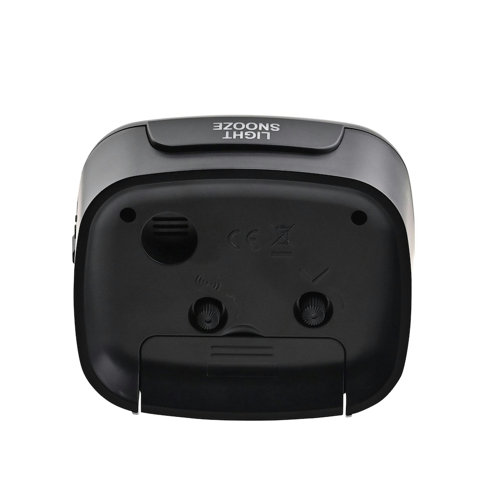 image 1 of Hometime Alarm Clock Square with Illuminated Button - Black Case Black