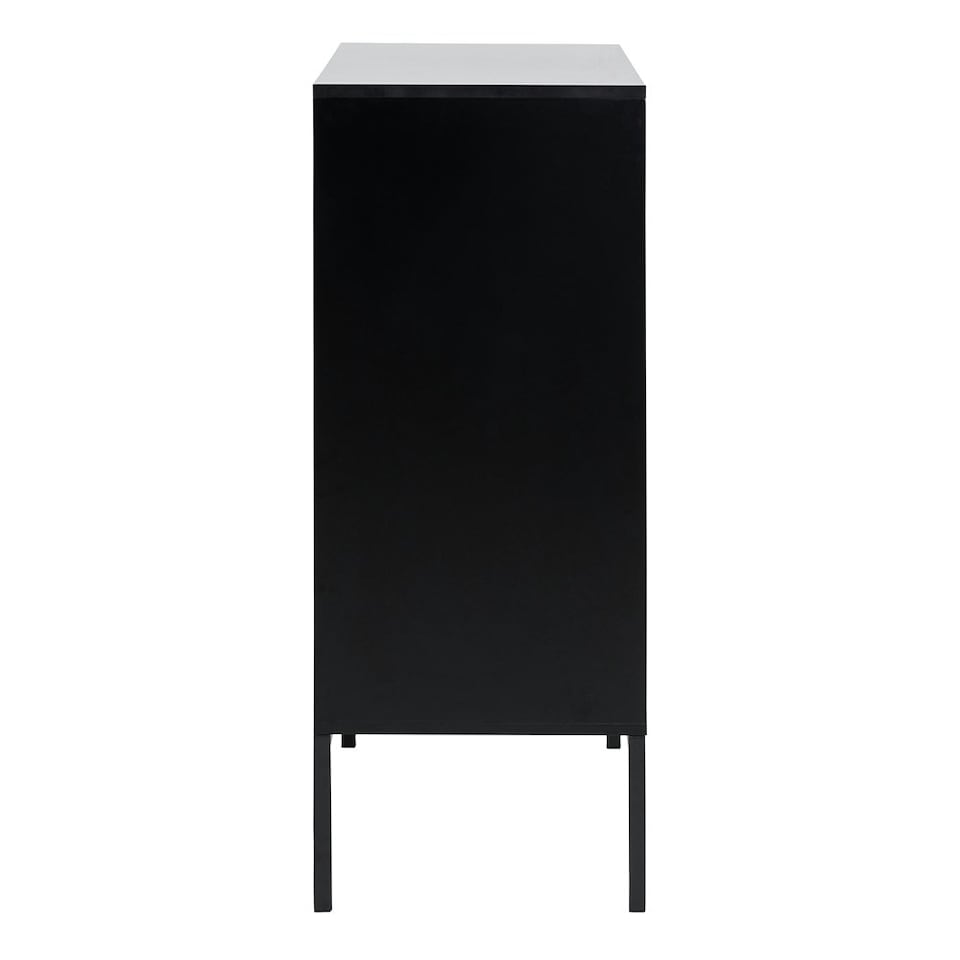 image 1 of Seaford 3 Door 2 Drawer Sideboard in Black & Oak