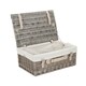 image 1 of 46cm Antique Wash Wicker Picnic Basket with Lining White | White | One Size