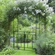 image 10 of Outsunny Metal Garden Arch with Double Gate, Garden Arbor Climbing Plants