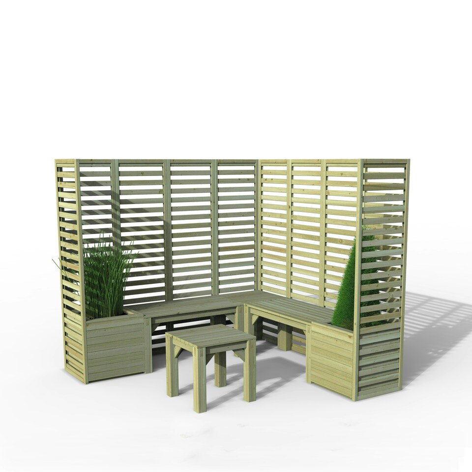 image 1 of Forest Garden Modular Wooden Garden Seating Set Number 3