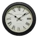 image 1 of Interiors By Premier Black Lined Rim Wall Clock, Antique Style Silent Wall Clock, Classic Clock With Retro Minute And Hour Hands