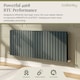 image 3 of Lucia Square Horizontal Double Panel Radiator, 600 x 1398mm Anthracite | Grey | Anthracite | 1