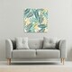 image 2 of Tropical palm leaves (Canvas Print) 101 x 101 x 4cm