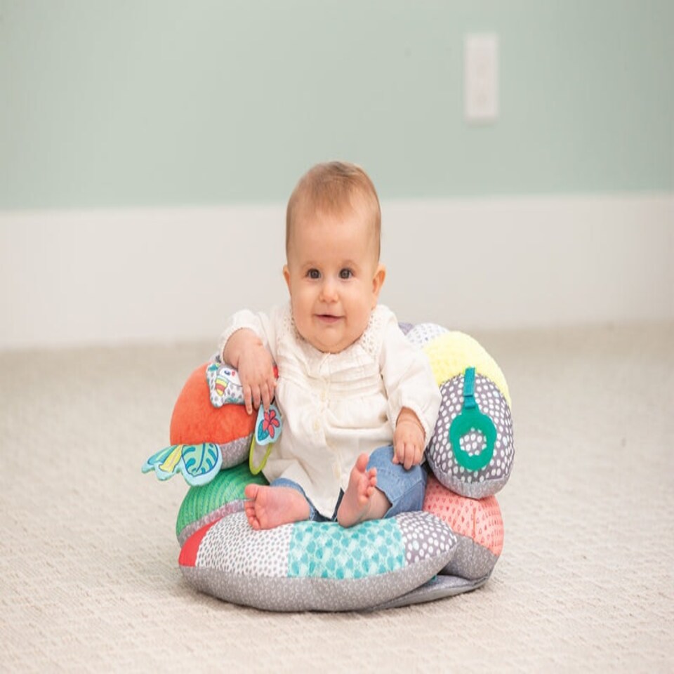 image 1 of Infantino Prop-A-Pillar Tummy Time & Seated Support Pastel