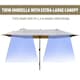image 3 of Outsunny 4.6M Garden Patio Umbrella Canopy Parasol Sun Shade w/ Base Off White