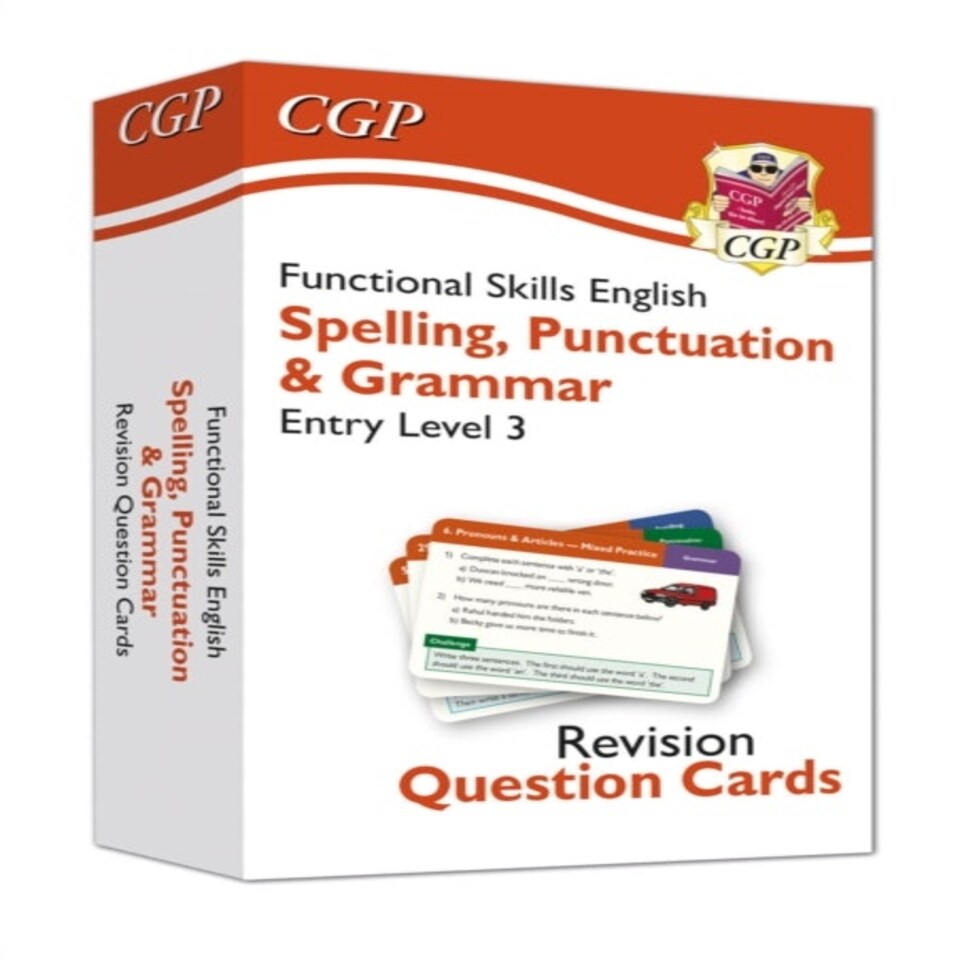 Functional Skills English Revision Question Cards: Spelling Punctuation & Grammar Entry Level 3